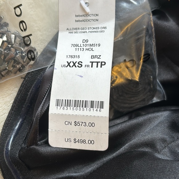 Bebe Gold Geode Strapless Dress - Picture 4 of 5